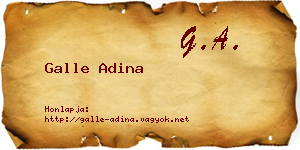 Galle Adina névjegykártya